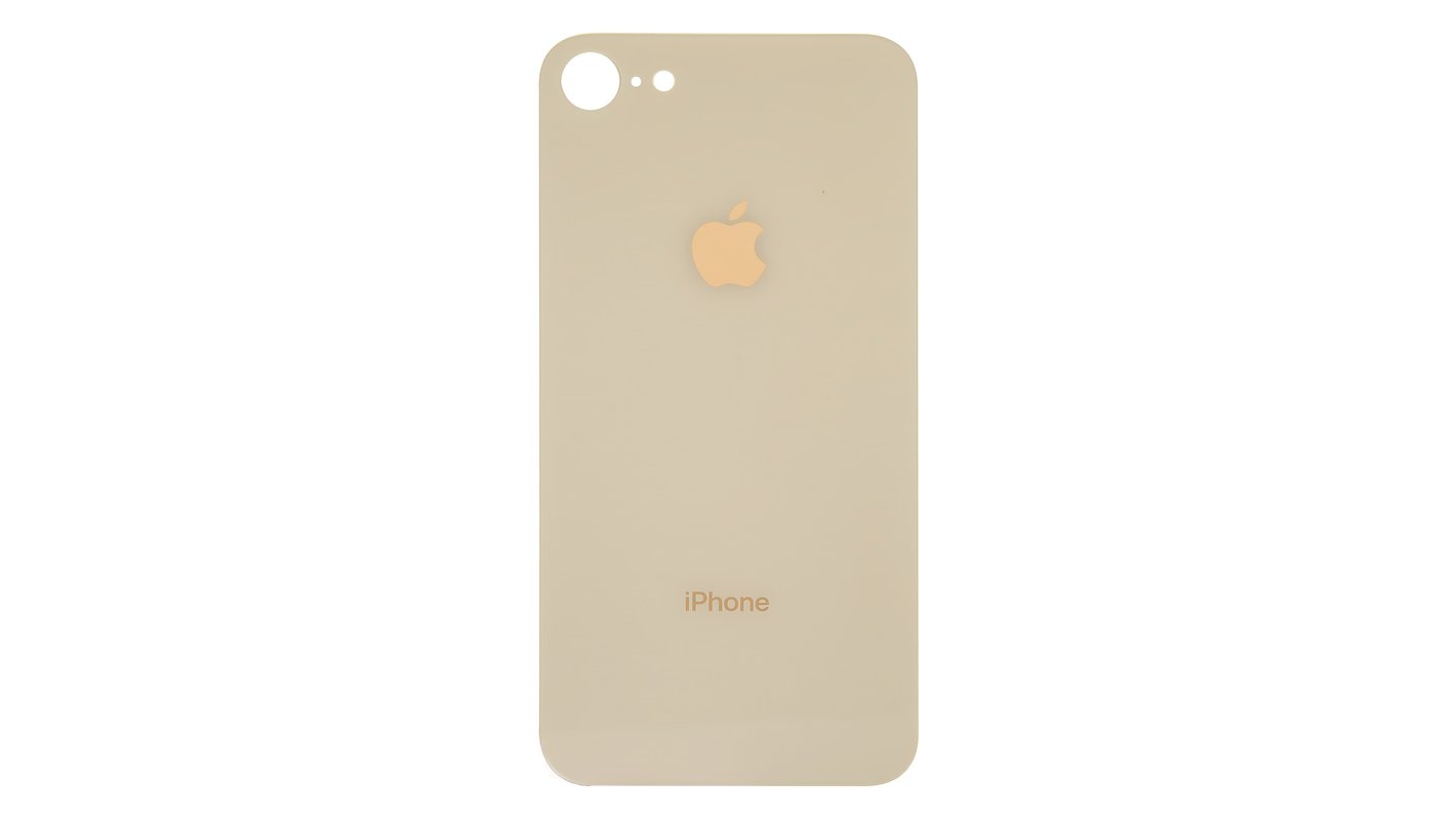 Varuosa Iphone 8 tagumise kaane klaas kuldne (suurem ava kaamera jaoks)