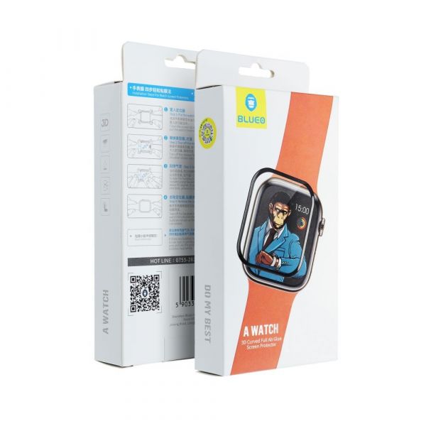 Kaitseklaas Mr.Monkey Full Glue Apple Watch 7 / 8 / 9 41MM black (must)