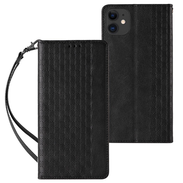 Ümbris kaanega Pouch Wallet iPhone 13 mini (must)