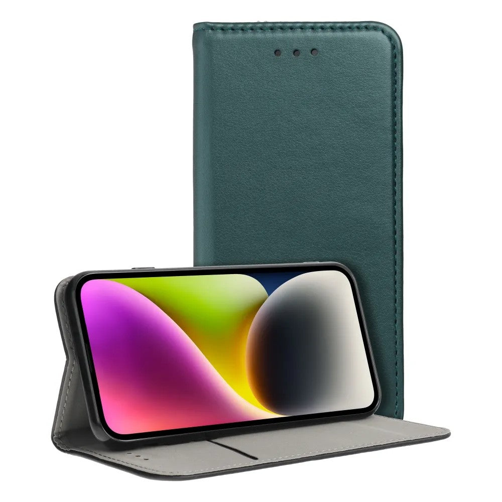 Ümbris kaanega Smart Magnetic Xiaomi Redmi 11A / 12C / Poco C55 (tumeroheline)