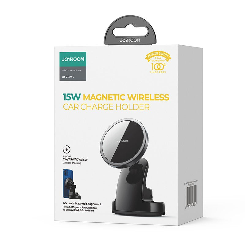 Autohoidik laadijaga Joyroom JR-ZS240 Magsafe, 15W, Armatuurile (must)