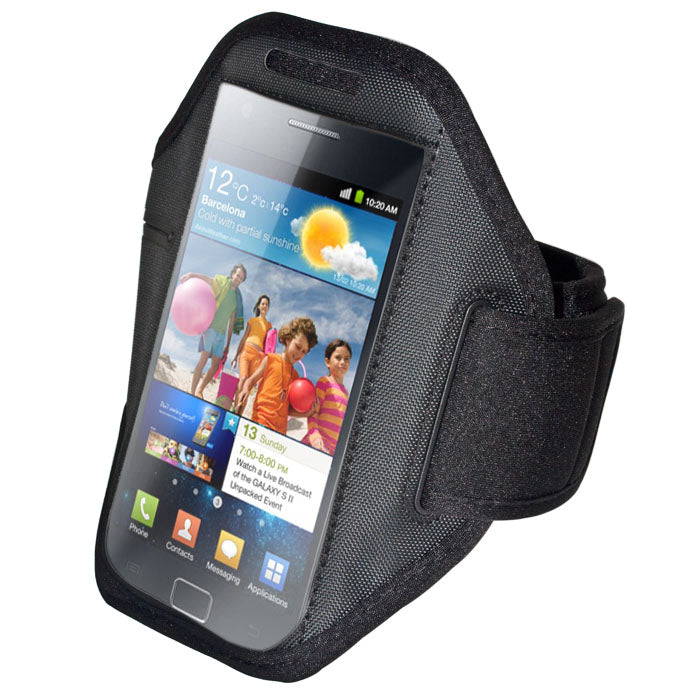 Telefonihoidik SPORT universaalne 5.5" (must/hall)