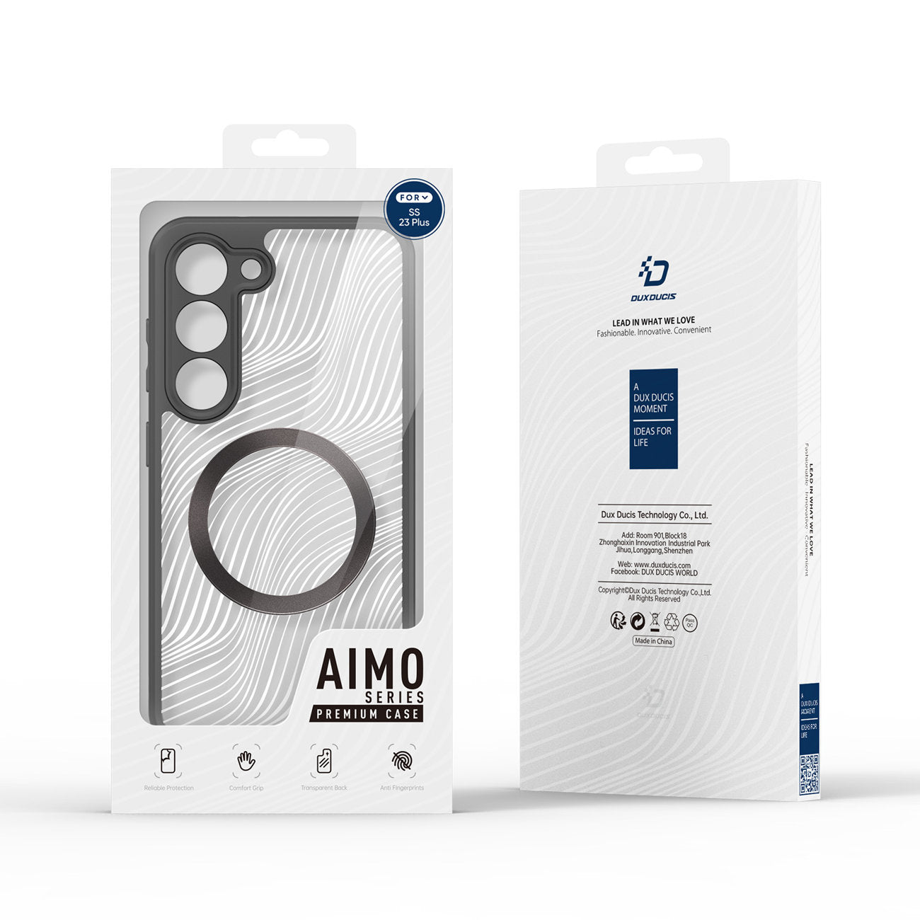 Ümbris Dux Ducis Aimo MagSafe Samsung S911 S23 Plus 5G (läbipaistev / must)