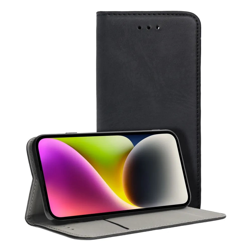 Ümbris kaanega Smart Magnetic Redmi Note 12 5G / Poco X5 5G (must)