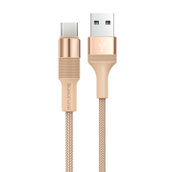 USB juhe BOROFONE BX21 USB TO TYPE C (1m/ kuldne)