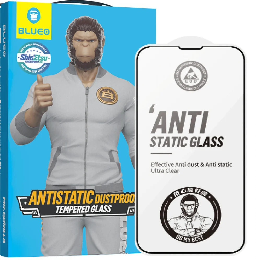 Kaitseklaas "Mr. Monkey Anti-Glare" Full Glue Iphone 15 Pro Anti-Static (must)