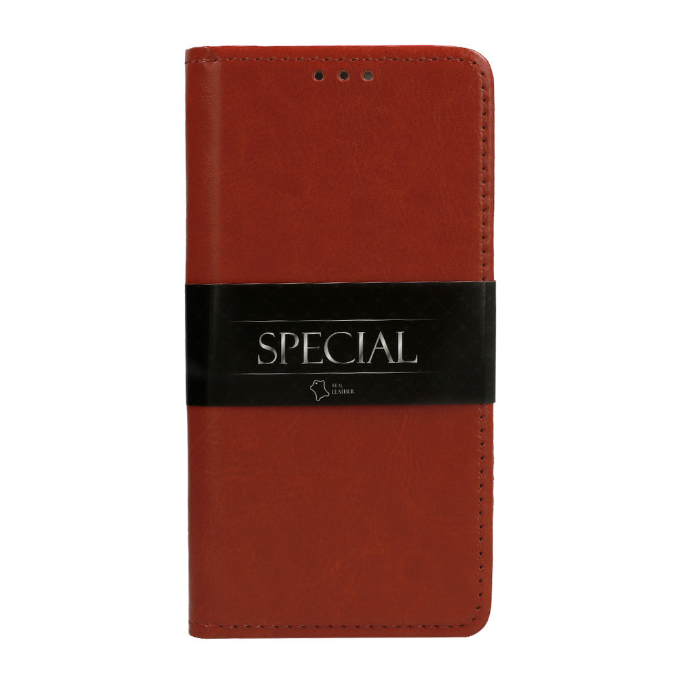Ümbris kaanega Book Special nahast Samsung Galaxy S21 Plus (pruun)
