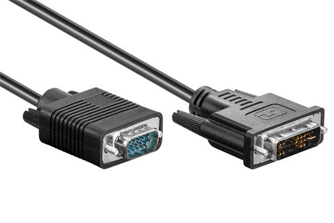 Goobay DVI to VGA Juhe, 2M (must)