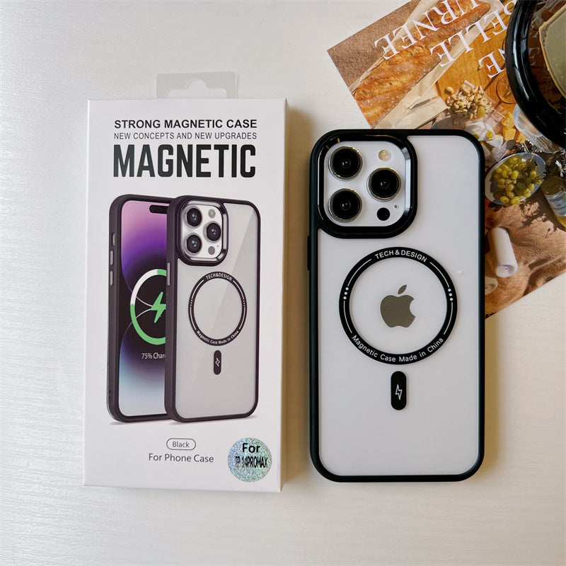 Ümbris Tech&Design Magsafe iPhone 13 / 14 (must/läbipaistev)
