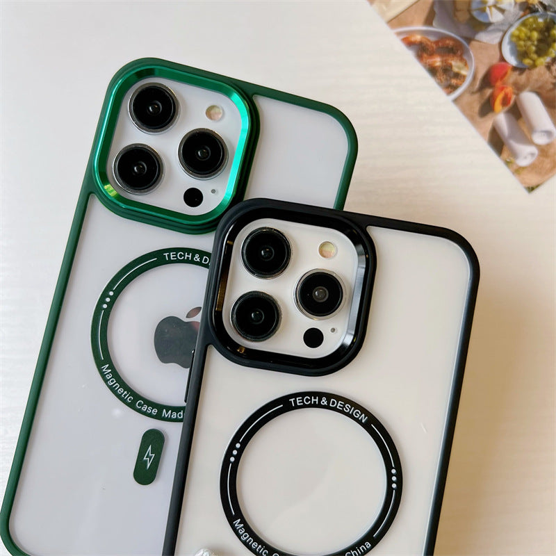 Ümbris Tech&Design Magsafe iPhone 13 / 14 (must/läbipaistev)