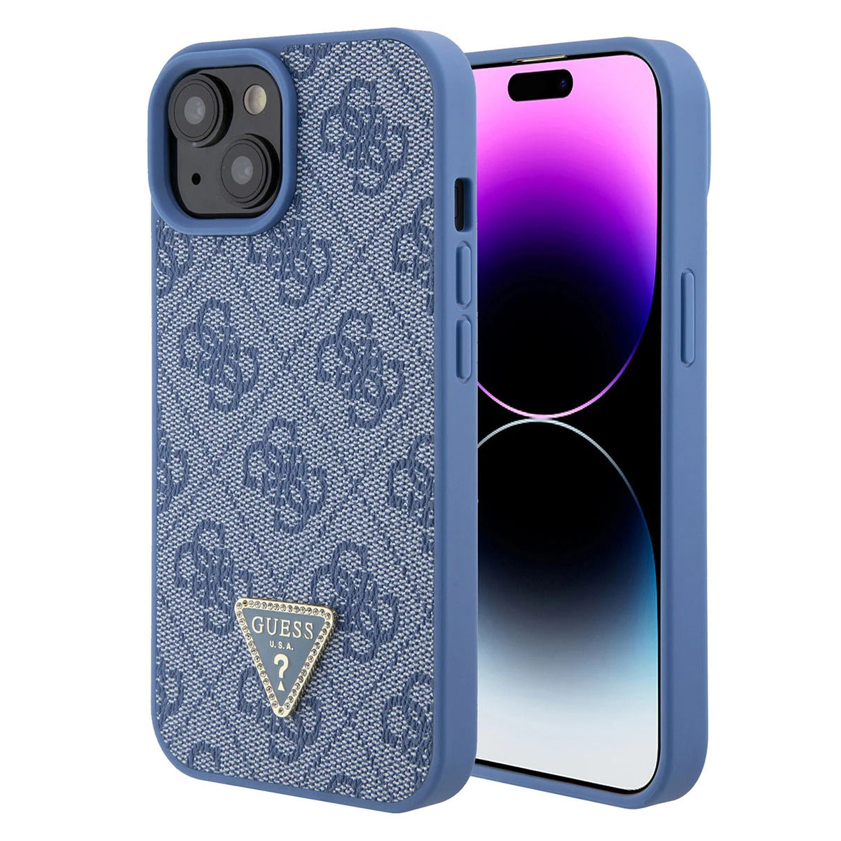 Ümbris Guess GUHCP15MP4TDPB 4G Logo Strass iPhone 15 Plus (sinine)