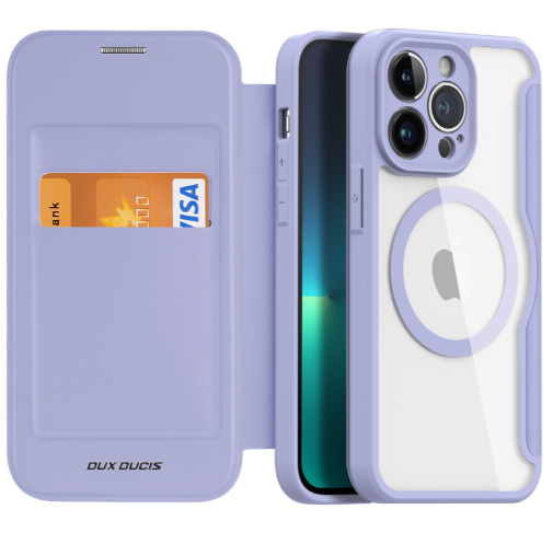 Ümbris kaanega Dux Ducis "Skin X Pro" iPhone 13 / 14 (lilla)