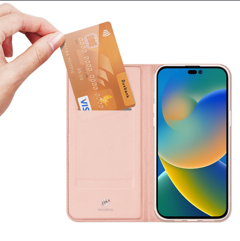 Ümbris kaanega Dux Ducis "Skin Pro" Samsung Galaxy A35 5G (roosa-kuldne)