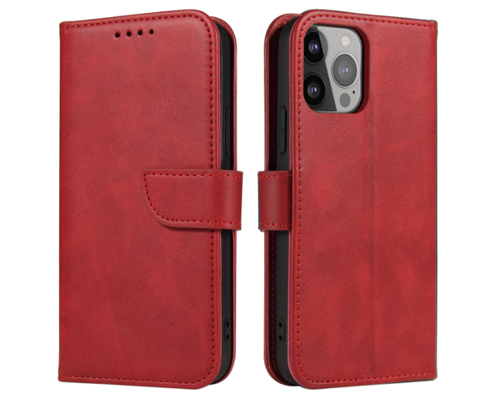 Ümbris kaanega Wallet Case iPhone 15 Plus (punane)