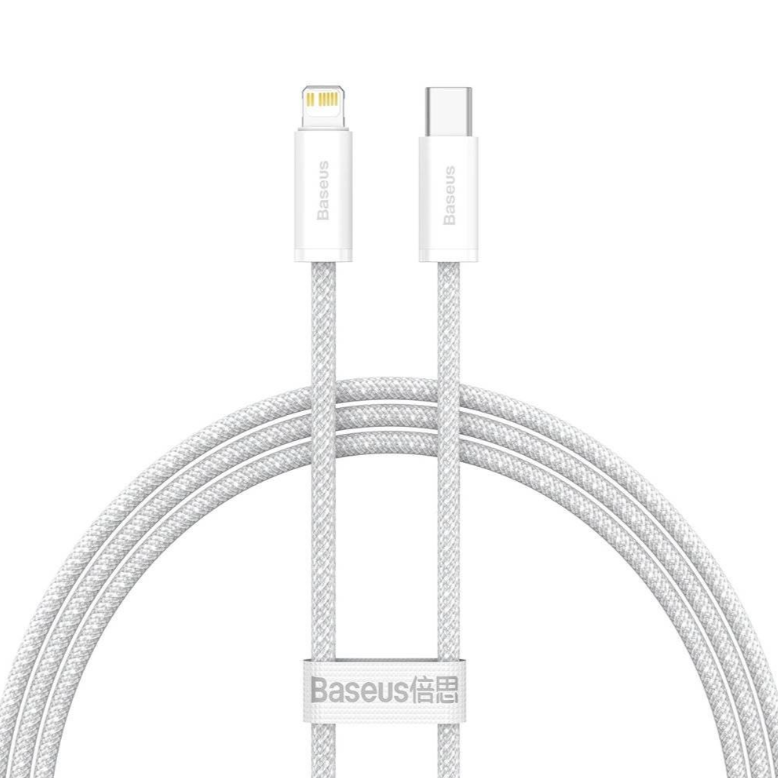 Juhe Baseus CALD000002 Dynamic Series Fast Charging Data Cable Type-C - Lightning 20W 1m (valge)