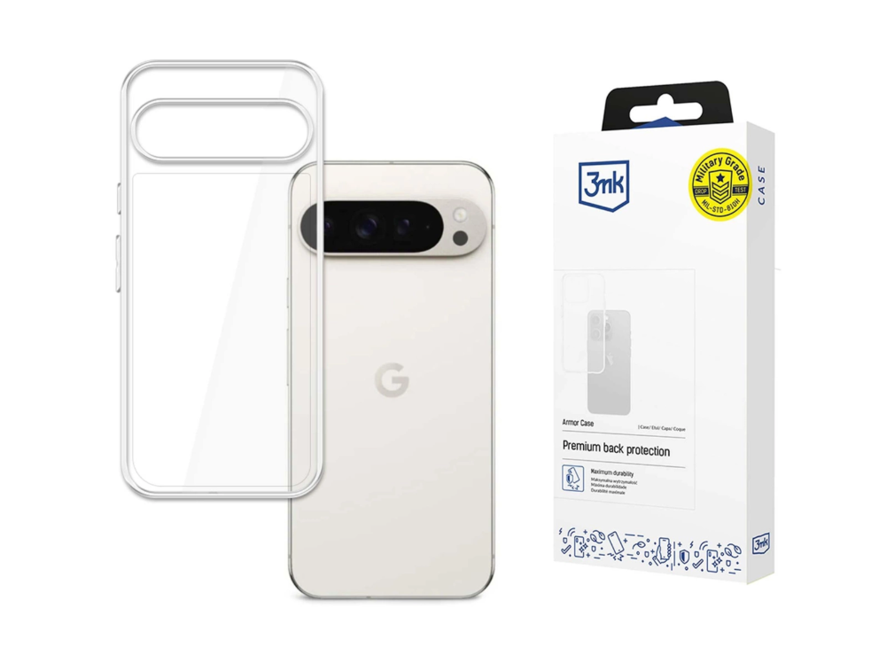 Silikoon 3mk Clear Case 1,2mm Google Pixel 9 Pro XL (läbipaistev)