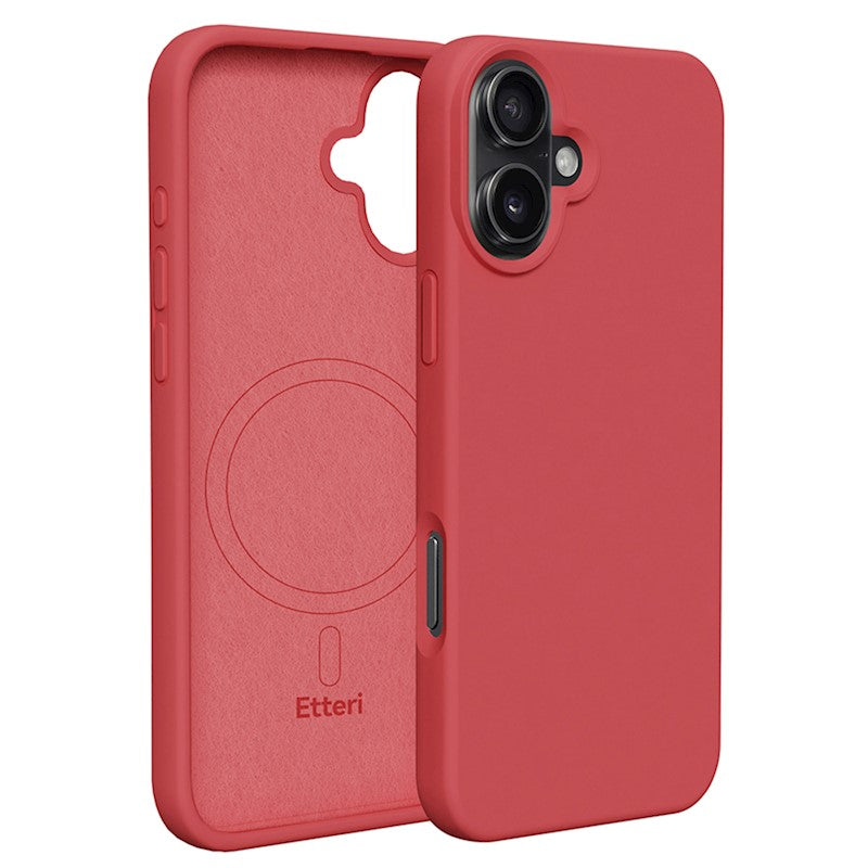 Ümbris Etteri silicone MagSafe iPhone 16 Plus (punane)