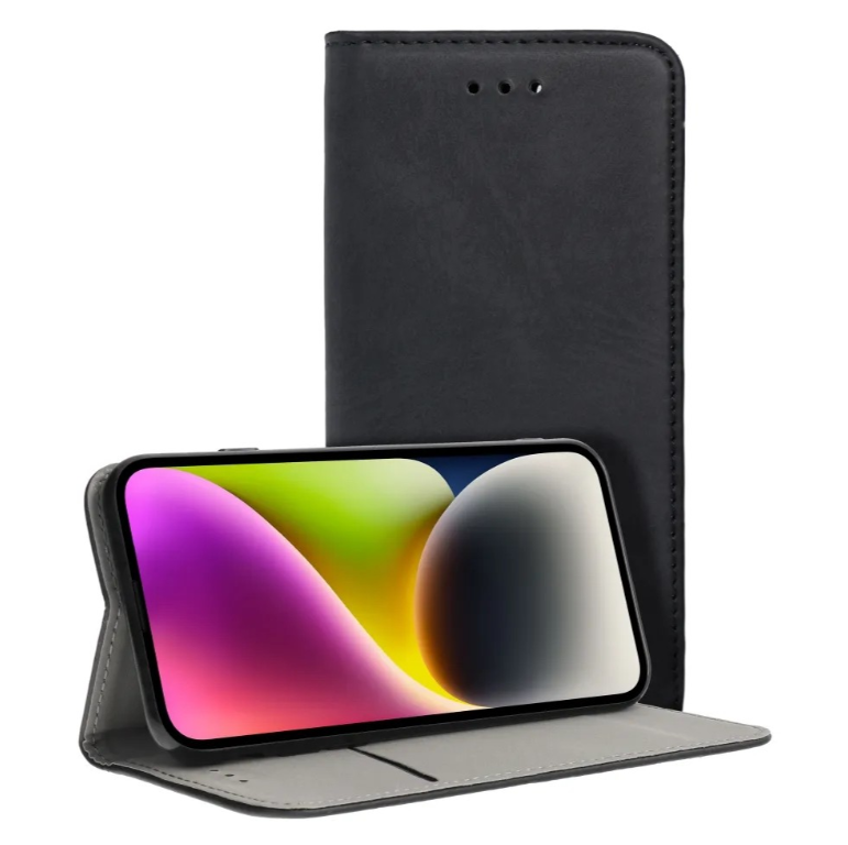 Ümbris kaanega Smart Magnetic Xiaomi Redmi 14C / Redmi A4 / Poco C75 (must)