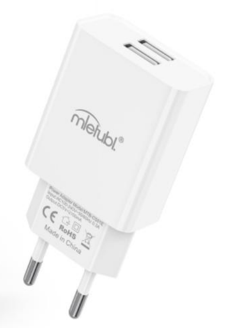 Adapter Mletubl MTB-CS01E 2xUSB-A (2.1A/ valge)