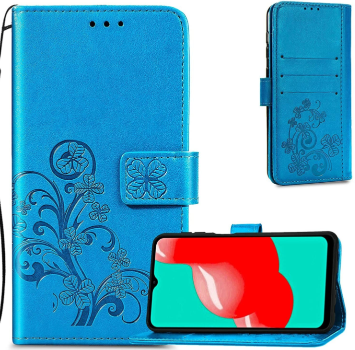 Ümbris kaanega Flower Book Samsung A165 A16 4G / A166 A16 5G (sinine)
