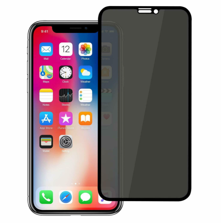Kaitseklaas Full Glue Privacy iPhone 13 Pro Max / 14 Plus (must)