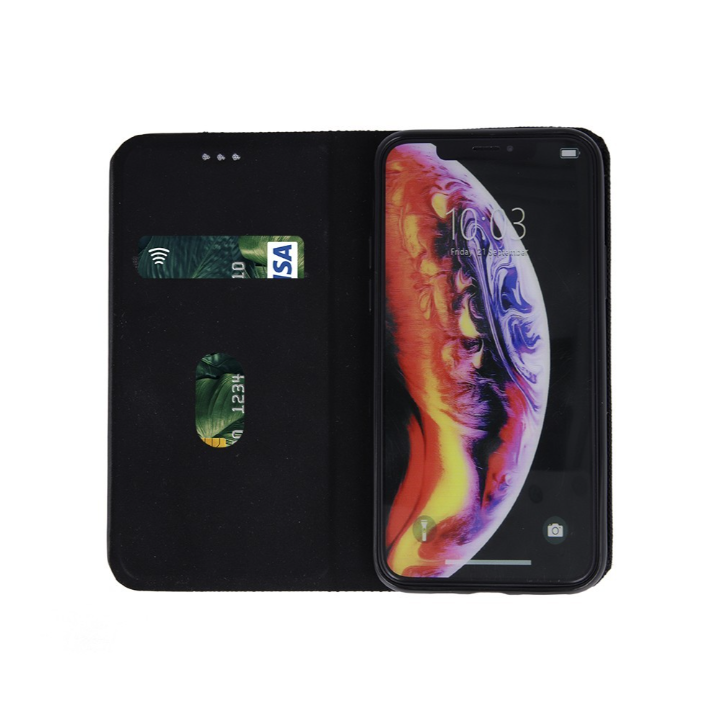 Ümbris kaanega Smart Senso Xiaomi Redmi 14C / Redmi A4 / Poco C75 (must)