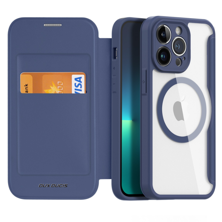 Ümbris kaanega Dux Ducis Skin X Pro Apple iPhone 15 Pro (sinine)