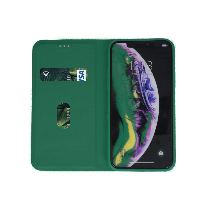 Ümbris kaanega Smart Senso Samsung Galaxy A15 (tumeroheline)
