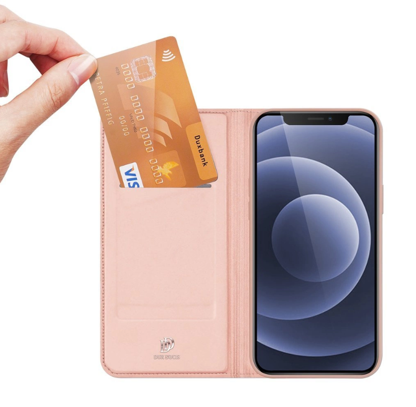 Ümbris kaanega Dux Ducis "Skin Pro" iPhone 13 Mini (roosa-kuld)