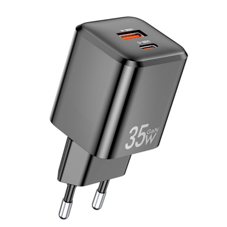 Adapter Awei PD66-EU GaN 35W USB-A / Type-C (must)