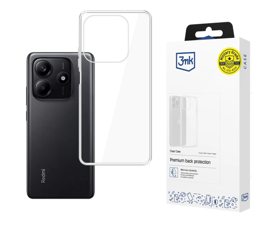 Silikoon 3mk Clear Case 1,2mm Xiaomi Redmi Note 14 5G (läbipaistev)
