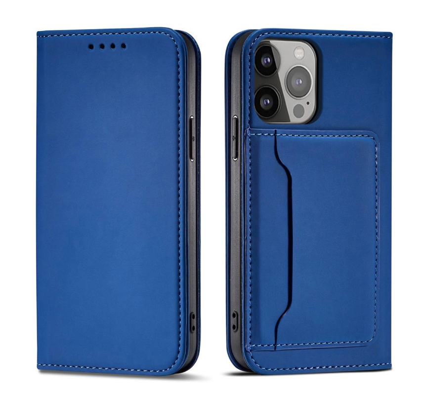 Ümbris kaanega Pouch Card Wallet iPhone 14 Pro (sinine)