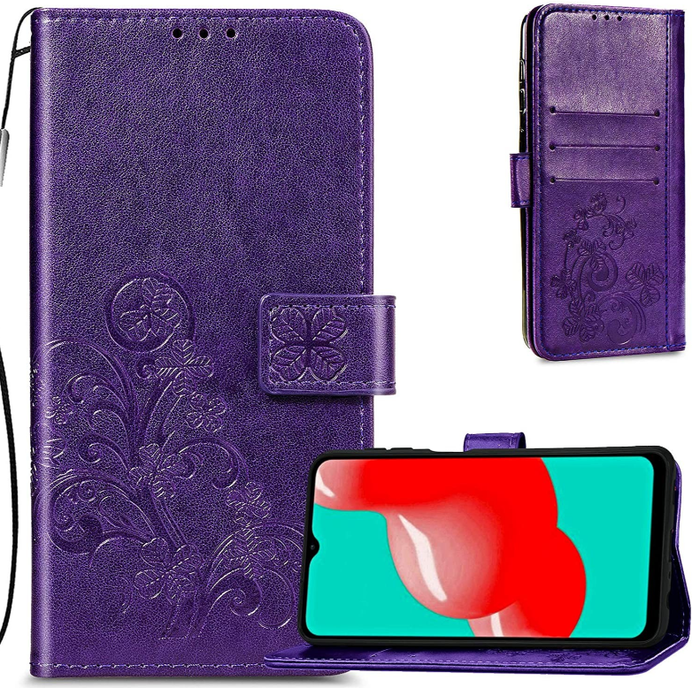 Ümbris kaanega Flower Book Samsung A35 5G (lilla)