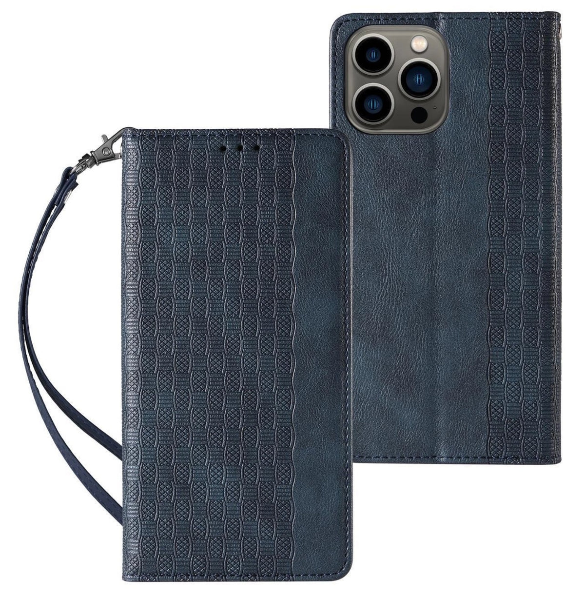 Ümbris kaanega Strap Case iPhone 14 (sinine)