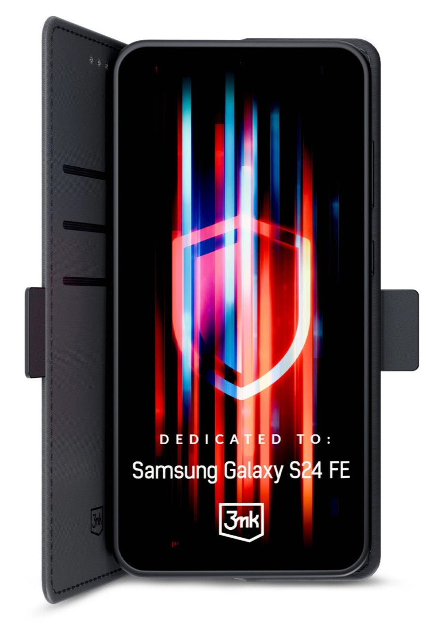 Ümbris kaanega 3mk Wallet Samsung S24 FE (must)