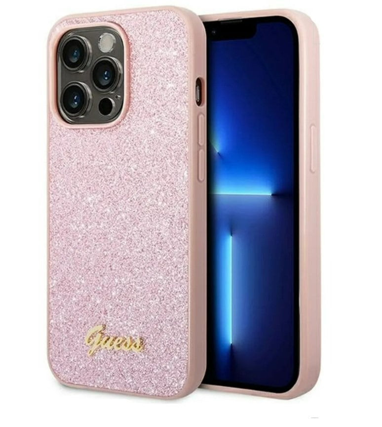 Guess Ümbris GUHCP14XHGGSHP Iphone 14 Plus (roosa glitter / Logo )