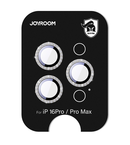 Kaitseklaas Joyroom JR-MFY0308 Rhinestones tagakaamerale iPhone 15 Pro / 15 Pro Max / 16 Pro / 16 Pro Max / 17 Pro / 17 Pro Max (hõbe)