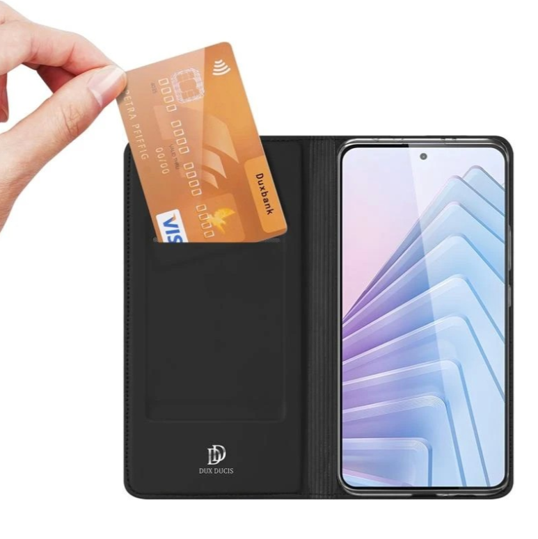 Ümbris kaanega Dux Ducis Skin Pro Xiaomi Redmi Note 14 Pro 5G / Poco X7 (must)