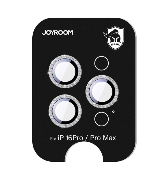 Kaitseklaas Joyroom JR-MSJ0309 Rhinestones tagakaamerale iPhone 15 Pro / 15 Pro Max / 16 Pro / 16 Pro Max / 17 Pro / 17 Pro Max (hõbe)