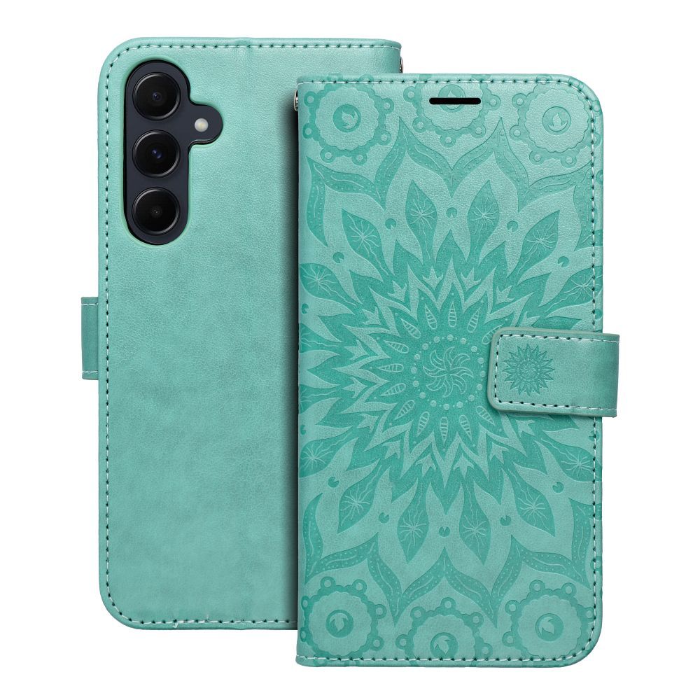 Ümbris kaanega MEZZO Book Samsung A55 (mandala/roheline)
