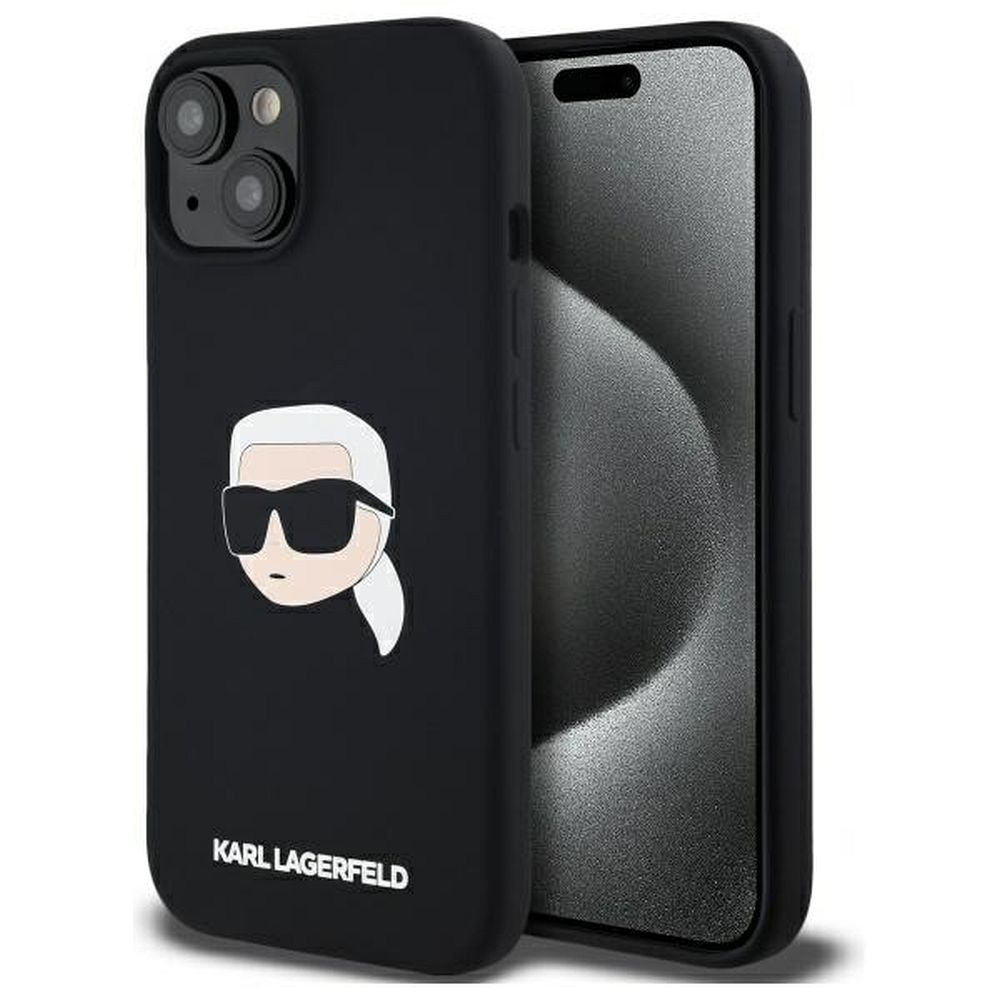 Karl Lagerfeld Ümbris MagSafe Karl Heads KLHMP15SSKHPPLK iPhone 15 (must)