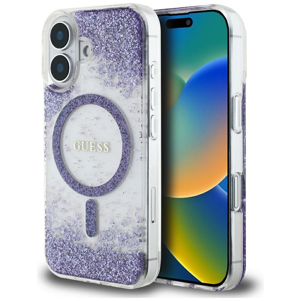 Guess Ümbris MagSafe GUHMP16SRGRGEU Iphone 16 (lilla glitter)