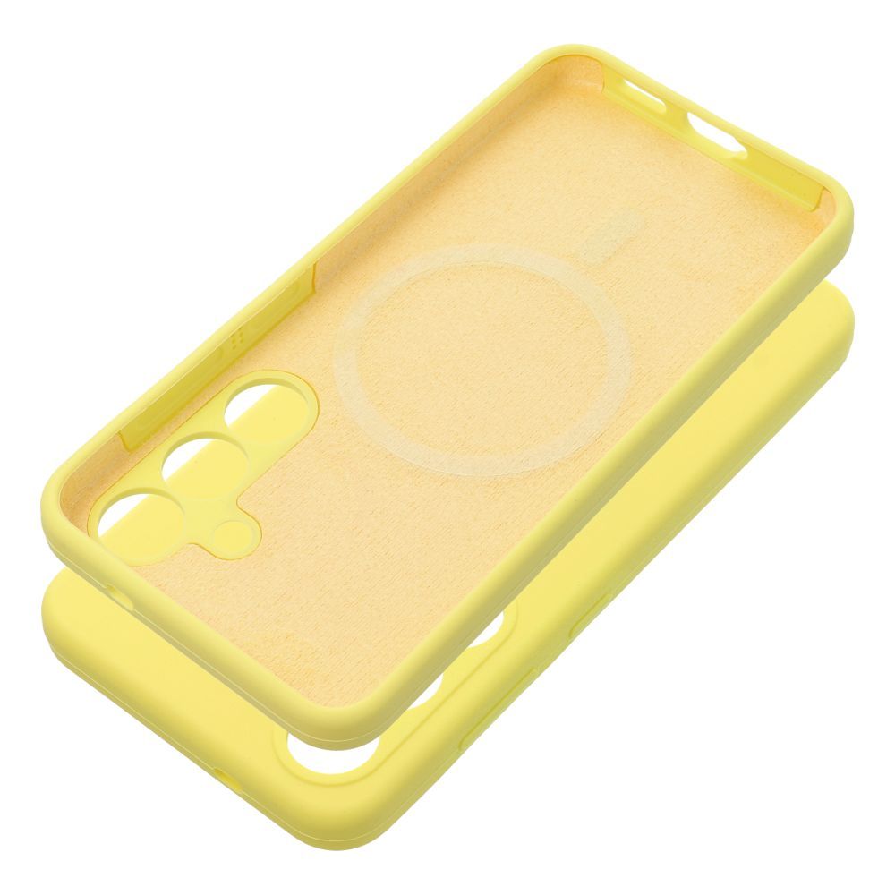 Ūmbris Liquid Silicone MagSafe Samsung S25 (kollane)