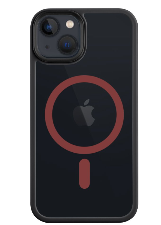 Ümbris Superstealth MagSafe iPhone 13 Pro (punane/must)
