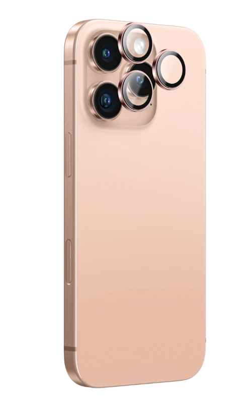 Kaitseklaas AmazingThing tagakaamerale iPhone 15 Pro / 15 Pro Max / 16 Pro / 16 Pro Max / 17 Pro / 17 Pro Max (roosa kuld)