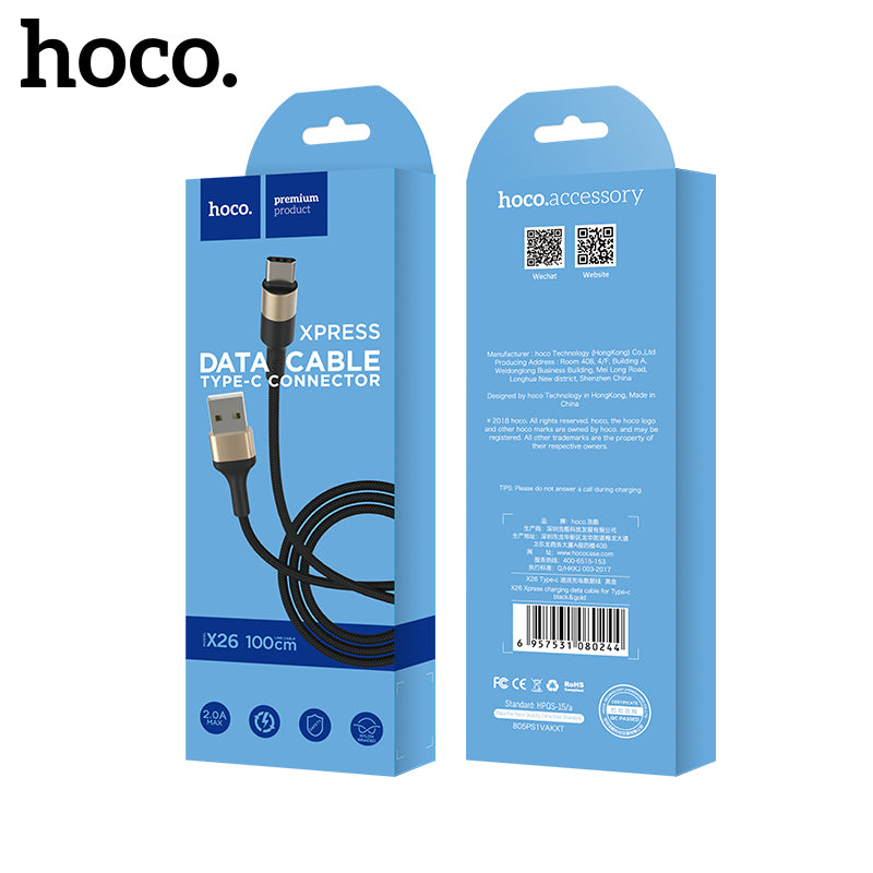 USB juhe Hoco X26 Type - C (1m / must)