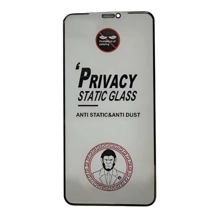 Kaitseklaas "Mr. Monkey Anti-Static Privacy" Full Glue iPhone 16 Pro Max / 17 Pro Max (must)