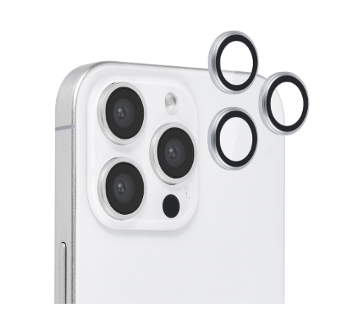 Kaitseklaas TUNIQ tagakaamerale iPhone 15 Pro / 15 Pro Max / 16 Pro / 16 Pro Max / 17 Pro / 17 Pro Max (hõbe)