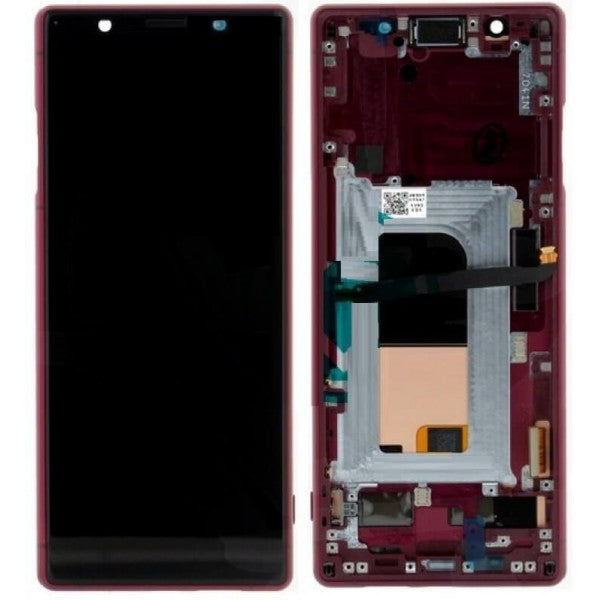 Varuosa Sony Xperia 5 ekraan raamiga originaal service pack (punane)