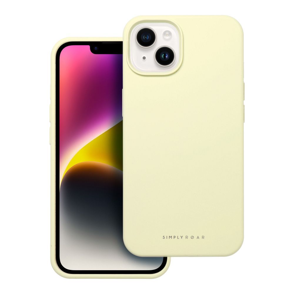 Silikoon Roar Cloud Skin iPhone 14 (kollane)